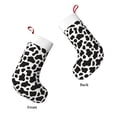 thumbnail image 4 of Flannel Christmas Stocking 17.7×11×7in Soft And Light Touch Good Socks Splicing Design Can Be Used For Hanging Black White Cow Print, 4 of 8