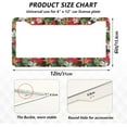 thumbnail image 3 of 2pcs Exotic Floral License Plate Frame for Car Accessories Rustproof License Plate Cover with Screws for US Vehicles 12x6 Inch（465） Home Decor, 3 of 7