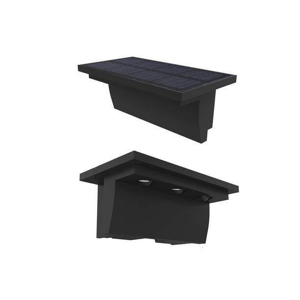 Moyic Paquete de 2 luces de pared con energía solar IP65 Jardín Parque Porche Patio trasero Calzada Patio Pasarela Césped Carretera Escalera Iluminación y accesorios 3000K 6000K Moyic HA073742-01
