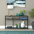 thumbnail image 6 of Evelyn&Zoe Cortland 48" Wide Rectangular Console Table with Metal Shelves, Blackened Bronze, 6 of 7