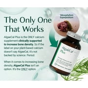 AlgaeCal Plus - Plant-Based Calcium with Vitamin D, K2-MK7 for Women & Men, Clinically Supported to Increase Bone Density, 1-Month Supply