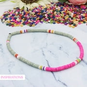 2000 Pcs Hexagon Heishi Beads for Jewelry Making - 12 Flat Ceramic Clay Bead Strands, Earthy Colors