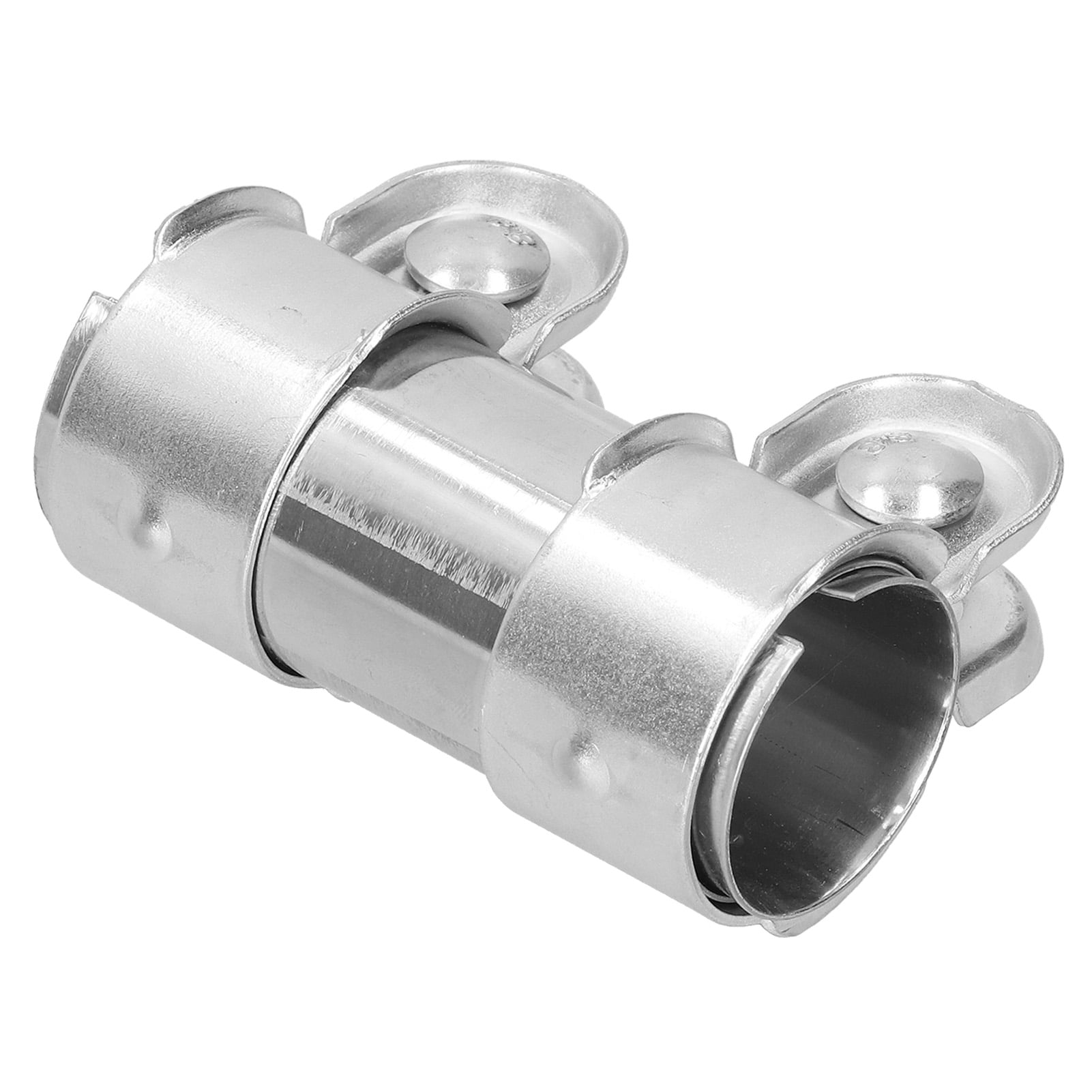 Universal 1.4in Stainless Steel Exhaust Pipe Clamp Exhaust Pipe Connector Sleeve Joiner Double Clamp Sleeve Band Butt Joint 3.7in Length Exhaust Pipe Clamp 