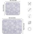 thumbnail image 3 of Gray White Winter Snowflakes Christmas Dish Drying Mat for Kitchen Ccounter Absorbent Microfiber Small Drying Pad Dish mats for Kitchen Countertops 16 x 18 Inch01, 3 of 7