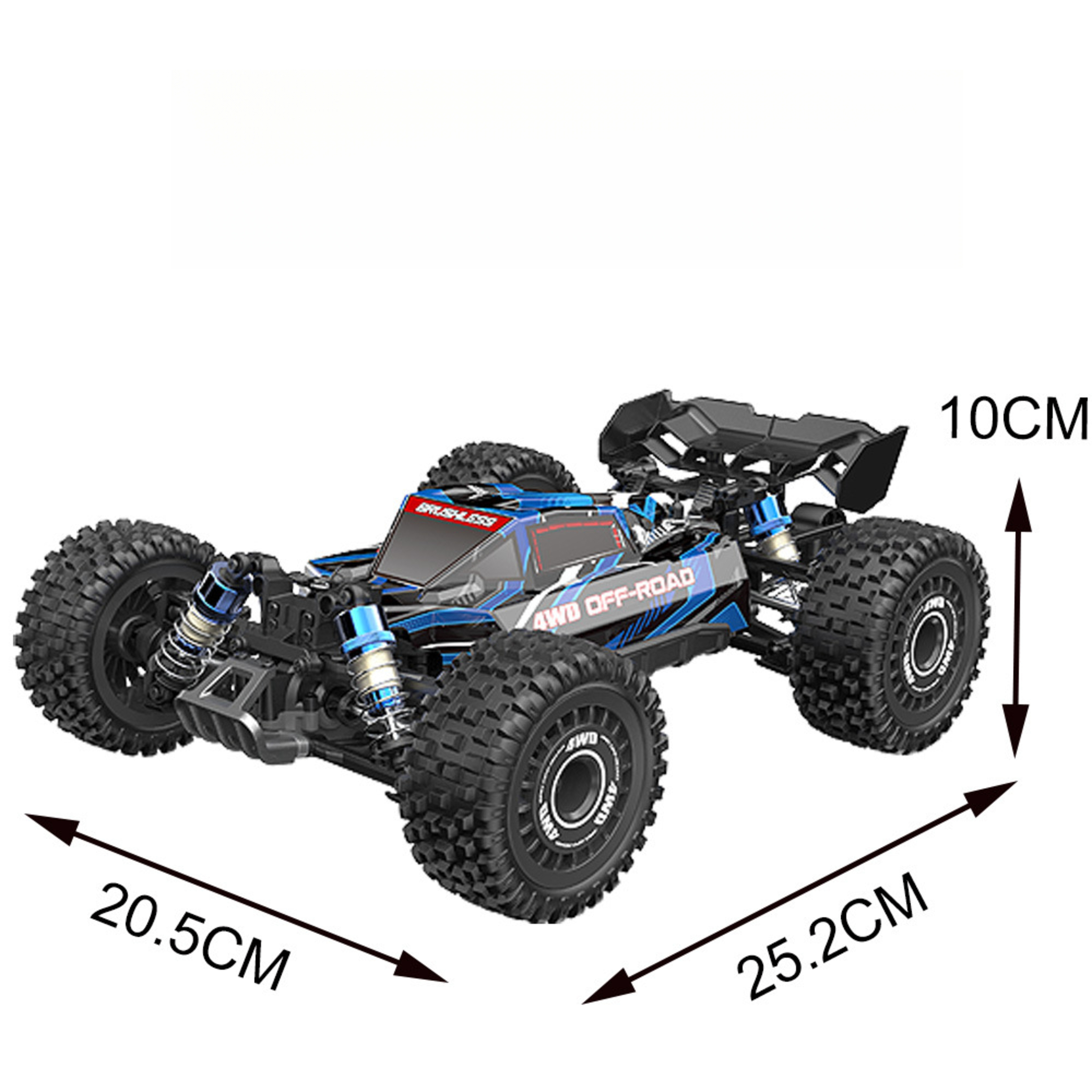 RC Car Funtogether Toys, 1:16 Scale 4WD Off-Road Buggy, Brushless 3S Motor, High-Speed Remote Control Truck for Teens & Adults