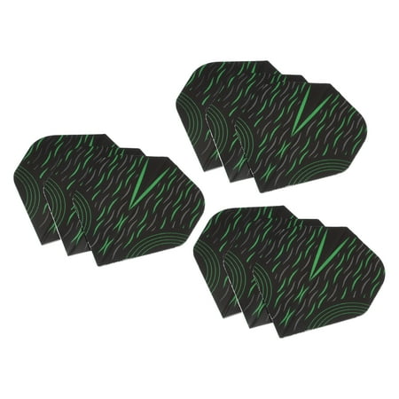 Uxcell Dart Flights  9 Pack PET Standard Darts Accessories Pinstripe Style  Black  Gray  Green