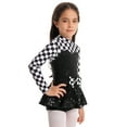 thumbnail image 3 of YEAHDOR Girls Halloween Racer Cosplay Costume Sequins Checker Printed Leotard for Dress Up Party, 3 of 7