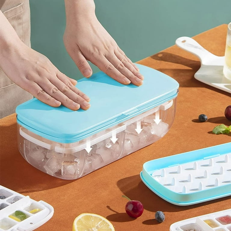 Ice Cube Trays Ice Cube Maker with Lid, Easy-Release Silicone Ice