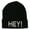Black, variant on Hey Embroidered Long Cuff Beanie - White OSFM