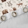thumbnail image 4 of Homewish Cute Rabbit Bear Curtains Pack of 2 (42x84 Each),Jungle Deer Curtains Blackout,Rustic Plant Leaves Bedroom Curtains For Men Women,Super Cozy Room Decor, 4 of 6