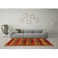 thumbnail image 3 of Ahgly Company Indoor Rectangle Abstract Orange Modern Area Rugs, 7' x 9', 3 of 4