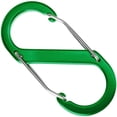 thumbnail image 1 of Mosquetón TwinLockGreen VentDepot 1Pza 10kg Forma S Bloqueo Automático Verde Aleación de Aluminio, 1 of 1