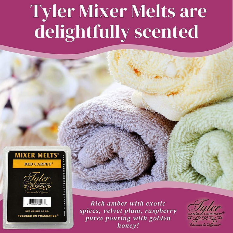 Worldwide Nutrition Tyler Candle Company Red Carpet Scent Wax Melts - Soy  Wax Scented Mixer Melts with Essential Oils for Wax Warmer - Pack of 4, 6  Bars per Melt Multi Purpose