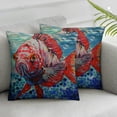 thumbnail image 3 of nygtbtfer Fish Pillow Cover Ocean Tropical Throw Pillow Case Square Linen Home Decor for Sofa Decorative Pillowcase White, 3 of 7