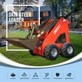 thumbnail image 6 of HUAYEE Stand-On Wheeled Mini Skid Steer Loader with Briggs & Stratton 13.5HP Gas Engine & Bucket - Compact Design for Yard Work, Landscaping, Construction, in-Stock in The US -HY360C, 6 of 14