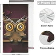thumbnail image 2 of GZHJMY Owl Soft Hand Towels, 2 Pcs Absorbent Bath Towel Decorative Fingertip Towels for Bathroom Gym Spa Hotel Beach Swimming Pool,14.4"x 28.3", 2 of 7