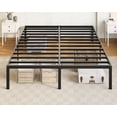 thumbnail image 3 of Allewie Queen Bed Frame, 14 inch Metal Platform Beds with Storage Space, No Box Spring Needed and Easy Assembly, Black, 3 of 10