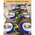 thumbnail image 4 of 15 Inch Round Placemats Set of 4, Blue Christmas Snowflakes Non Slip Heat Insulation PP Table Mats, Xmas Balls Winter Pine Tree Washable Place Mats for Kitchen Dining Party Table Decor, 4 of 7