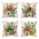 thumbnail image 1 of Juego de 4 fundas de cojín de 45x45 cm, funda de almohada decorativa con estampado de flores para sofá, sala de estar, dormitorio, silla, decoración del hogar, 1 of 5