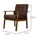 thumbnail image 5 of Sillon Individual FRATELLO MUEBLES Jacof Vinipiel moderno Color Cacao, 5 of 5
