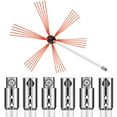 thumbnail image 6 of VEVOR Chimney Sweep Kit 23ft Length, Chimney Brush Kit with 7 Nylon Flexible Rods, Rotary Chimney Cleaning Kit Driven by Drill, Chimney Cleaning Tool Kits for Sweeping Fireplace Flue, 6 of 10