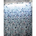 thumbnail image 2 of JUPA Place Premium Polyester Fabric Blue Floral  Shower Curtain - Mildew Resistant, Machine Washable, Modern Farmhouse Bohemian Design Shower Bathtub Curtain- Includes 12 Hooks, 2 of 6