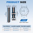 thumbnail image 2 of Correa de reloj de nylon Uxcell de 20 mm con liberación rápida, correa de repuesto multicolor con hebilla negra para hombres y mujeres, azul naranja, 2 of 7