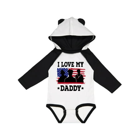 

Inktastic Military Dad I Love My Daddy Gift Baby Boy or Baby Girl Long Sleeve Bodysuit