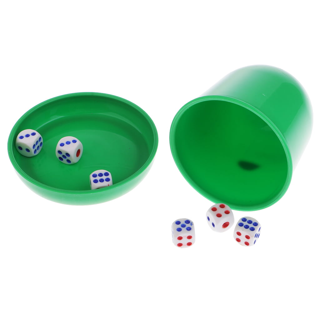 2Pcs Dice Cup &12 Acrylics Digital Dices for  Dice Game Guessing Tool 