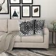 thumbnail image 6 of Black Pillow Covers 20X20 in Black White Grey Dahlias Floral Geometric Couch Pillow Cases with Zipper Set of 2 Farmhouse Rustic Home Decor for Living Room Bedroom Bed Cushion Outdoor, 6 of 6