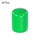 thumbnail image 3 of 50uds 15mm Goma Extremo Tapas Cubierta PVC Vinilo Tornillo Rosca Protector Redondo Cable Estante Tapas para Tornillo Perno Tubería Valla Poste, Verde, 3 of 5