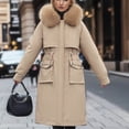thumbnail image 6 of RYDCOT Long Winter Coats for Women Plus Size Thicken Puffer Coat Warm Jacket with Faux faux fur Hood Puffer Windproof Warm Down Coats Outwear Clearance, 6 of 6