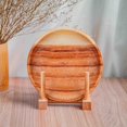 thumbnail image 4 of Round Classic Acacia Wood Dessert Plate, 4 of 5