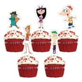 thumbnail image 5 of 32-Piece For Phineas and Ferb Cartoon-Themed Birthday Party Decorations Set – Includes Backdrop, Cake Topper, 12 Cupcake Toppers, and 18 Balloons, 5 of 5