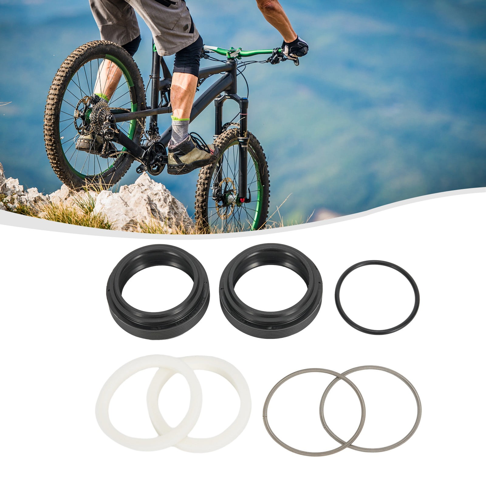 Shall品 Bicycle Fork Dust Seal 30-40mm for FOX/ROCKSHOX/MANITOU/SR