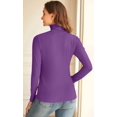 thumbnail image 4 of XINQIHANG Women Turtleneck Tops Long Sleeve Fine-Ribbed Lightweight Stretch Base Layer Shirts, 4 of 4