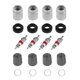thumbnail image 1 of 4 juegos de sensor de presión de neumáticos de coche TPMS Kit de servicio con junta de tapa de válvula de tuerca, 1 of 4
