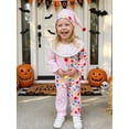 thumbnail image 6 of RUINIXCW Toddler Baby Girl Boy Halloween Outfit Clown Costume Infant Baby Girl Boy Romper Birthday Photoshoot Outfit Collar Long Sleeve Jumpsuit Hat, 6 of 8