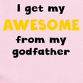 thumbnail image 2 of CafePress - I Get My Awesome From My Godfather Body Suit - Baby Light Bodysuit, Size Newborn - 24 Months, 2 of 4