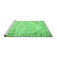 thumbnail image 2 of Ahgly Company Machine Washable Indoor Square Abstract Emerald Green Contemporary Area Rugs, 6' Square, 2 of 4