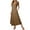 Coffee, variant on LOVZFMLL Maxi Dresses for Women Summer Casual Petal Short Sleeve V Neck A-Line Long Dresses Swing Flowy T-Shirt Dresses with Pockets Black XL