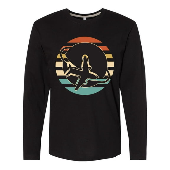 Inktastic Airplane Trip Vintage Travel Long Sleeve T-Shirt