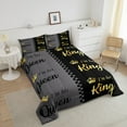 thumbnail image 4 of His And Hers Comforter Set King And Queen Crown Bedding Set For Couple Men Women Mr Mrs,Valentine'S Day Wedding Down Comforter Gifts,Romantic Love Heart Bed Set 2 Pcs, 4 of 7