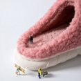 thumbnail image 4 of Zapatillas de lana simples de invierno para parejas de interior, zapatillas térmicas de lana de otoño e invierno (rosa), 4 of 5