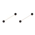 thumbnail image 3 of tamizeot Broche Épingle Décoration Mode Accessoire Robe Adulte Style Simple Épingles à Revers Long Type/noir 2Ensemble, 3 of 6