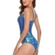 thumbnail image 3 of Traje de baño con estampado elegante, traje de baño para mujer, tirantes finos, traje de baño plisado de una pieza, traje de baño para mujer, diseño de última generación, 3 of 6