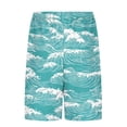 thumbnail image 4 of WAENQINLA Hawaiian Shorts for Men Tropical Print Graphic Quick Dry Swim Trunks Summer Casual Y2k Boho Board Shorts with Liner Sky Blue Shorts，Size S-3XL, 4 of 6