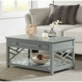thumbnail image 4 of Alaterre Coventry Wood Coffee Table with 1 Drawer, Gray, 4 of 8