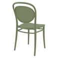 thumbnail image 3 of Compamia ISP257-OLG Chaise d'Extérieur en Résine Marcel de 17,3 Po, Vert Olive, 3 of 6