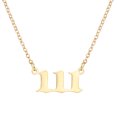 thumbnail image 2 of WREESH Couple Fashion Classic Gold Number Necklace Accessories Clavicle Pendant Necklace, 2 of 3